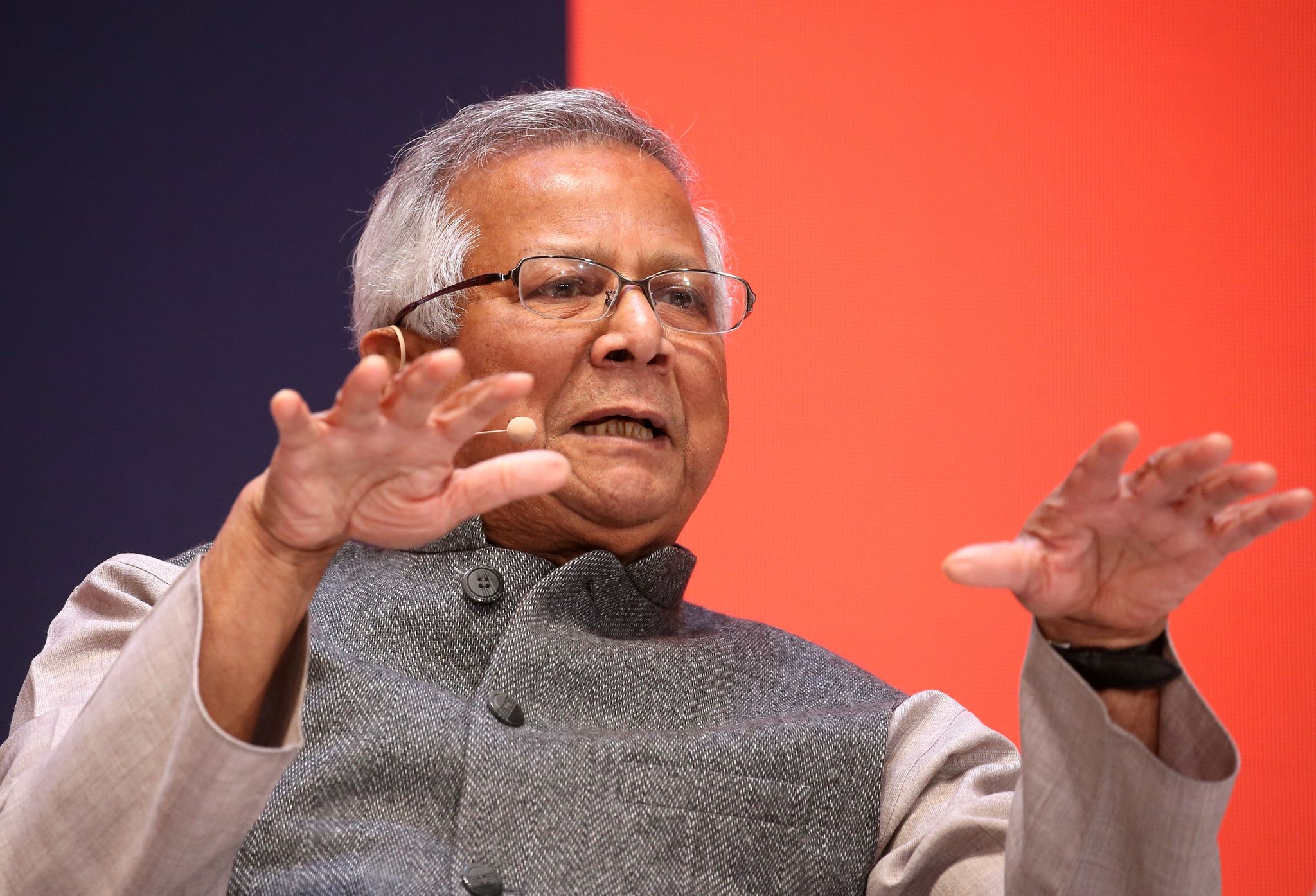 Friedensnobelpreisträger Muhammad Yunus im Januar 2020 in München. Foto: Karl-Josef Hildenbrand/dpa